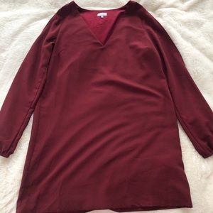 Maroon open arm Toni dress